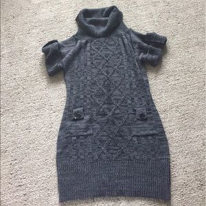 Chances R black and gray sweater dress
