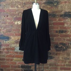 Reformation velvet low v neck mini dress