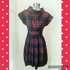 Morgan Mcfeeters Red & Black plaid dress size 8 M