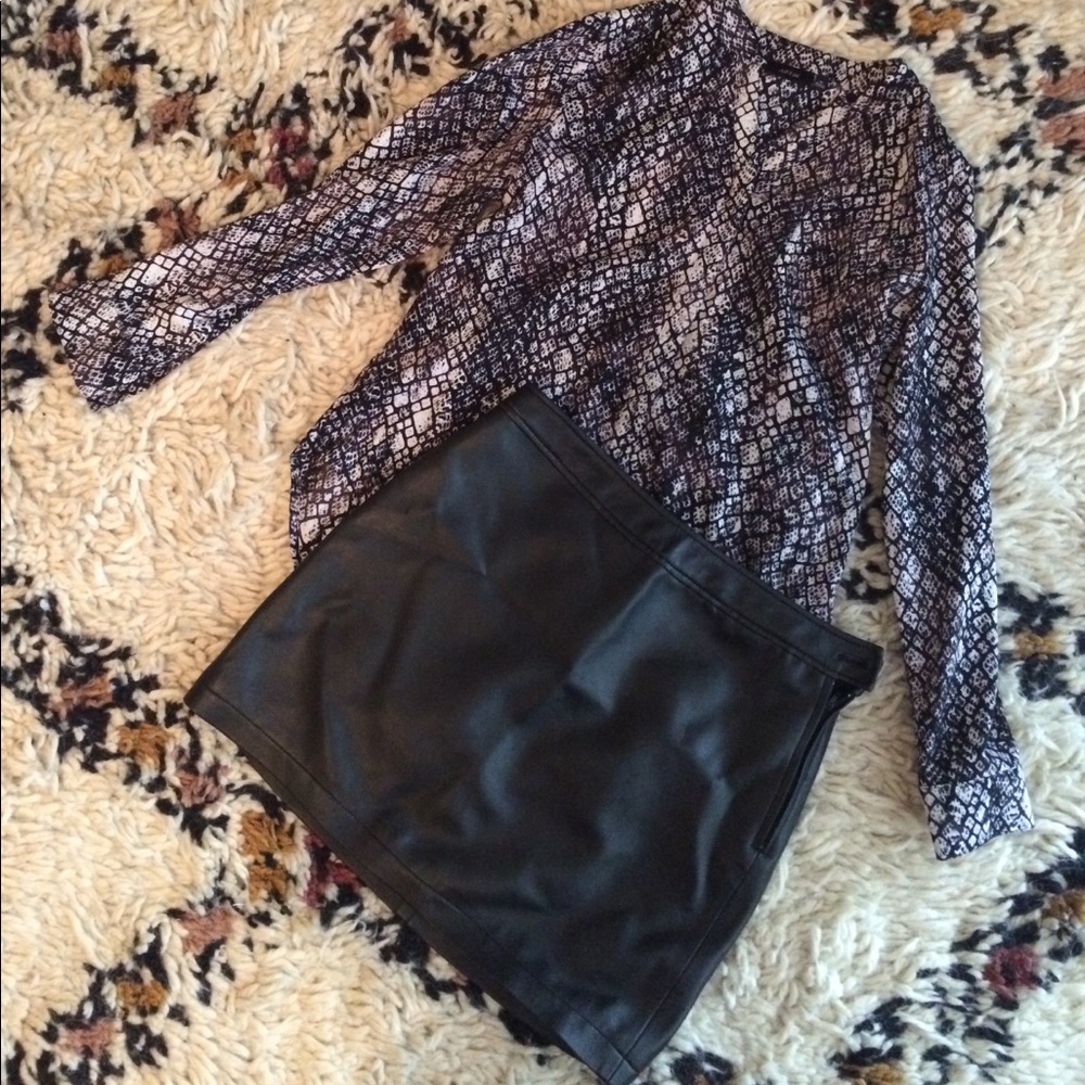 Faux Snakeskin Shirt