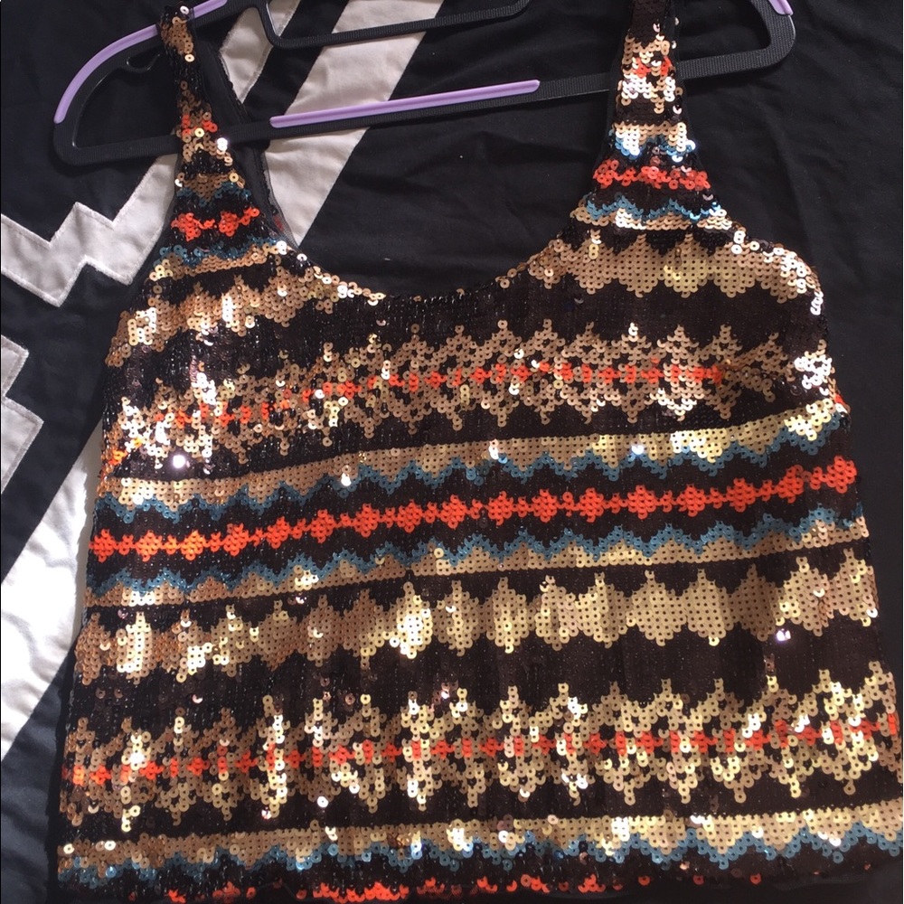 sequin top, brand bebe