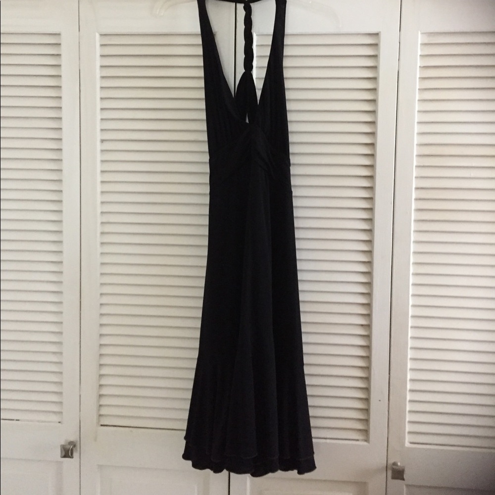 Bebe black halter dress medium
