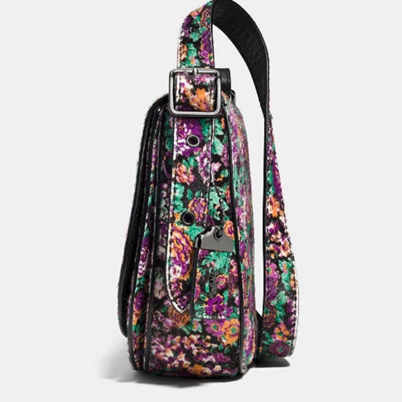 NWOT Coach saddle bag 23  in printed calf hair - Picture 4 of 5
