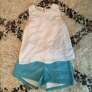 White Embroidered Tank