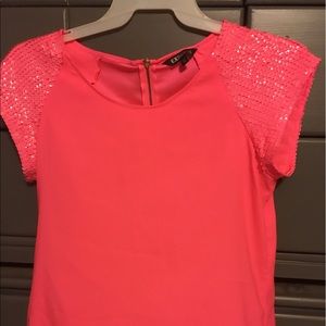 Express sequin sleeved blouse