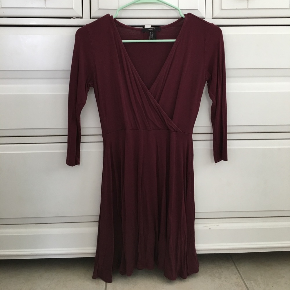 Forever21 deep v-neck dress