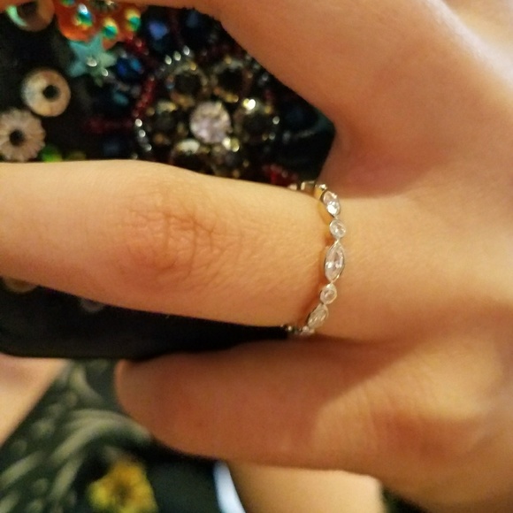 14k Solid Yellow, White or Rose Gold Eternity Band - Picture 5 of 8