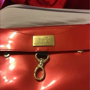 Beijo Red Faux Patent Cosmetic/Jewelry Case
