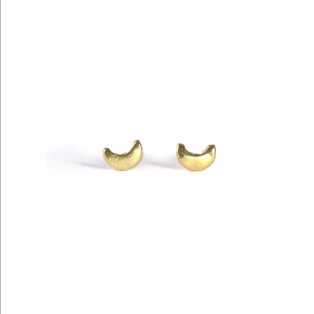 Teeny Tiny Moon Stud Earrings