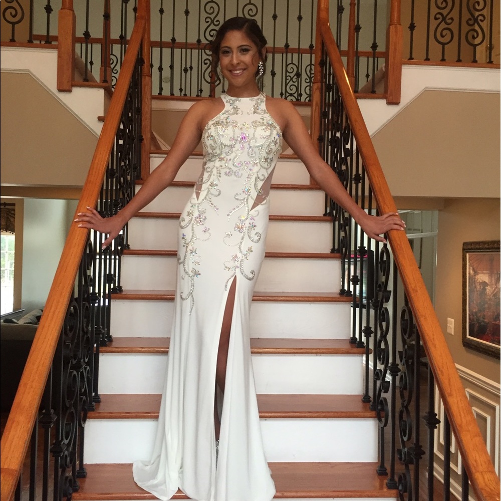 White Aza Couture Dress
