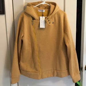 NWT Moto Jacket Style Hoodie L