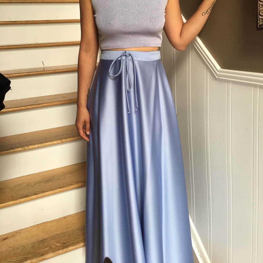 One of a kind prom maxi skirt and crop top