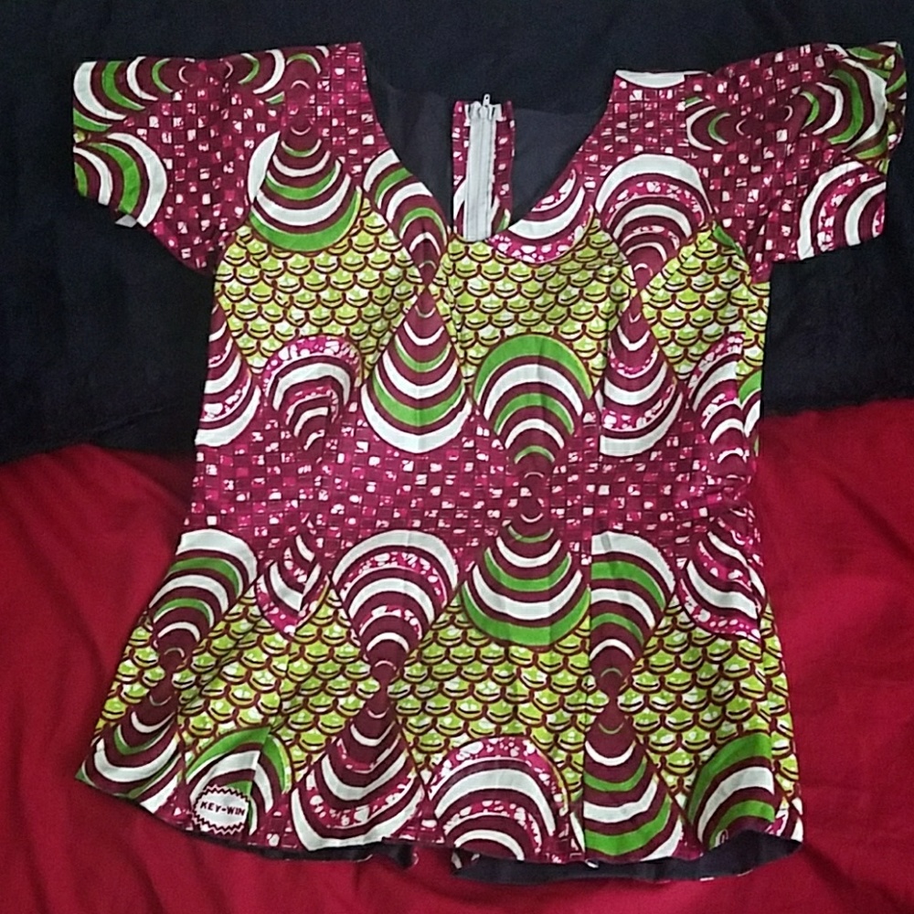 Custom made African print Blouse