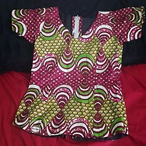 Custom made African print Blouse
