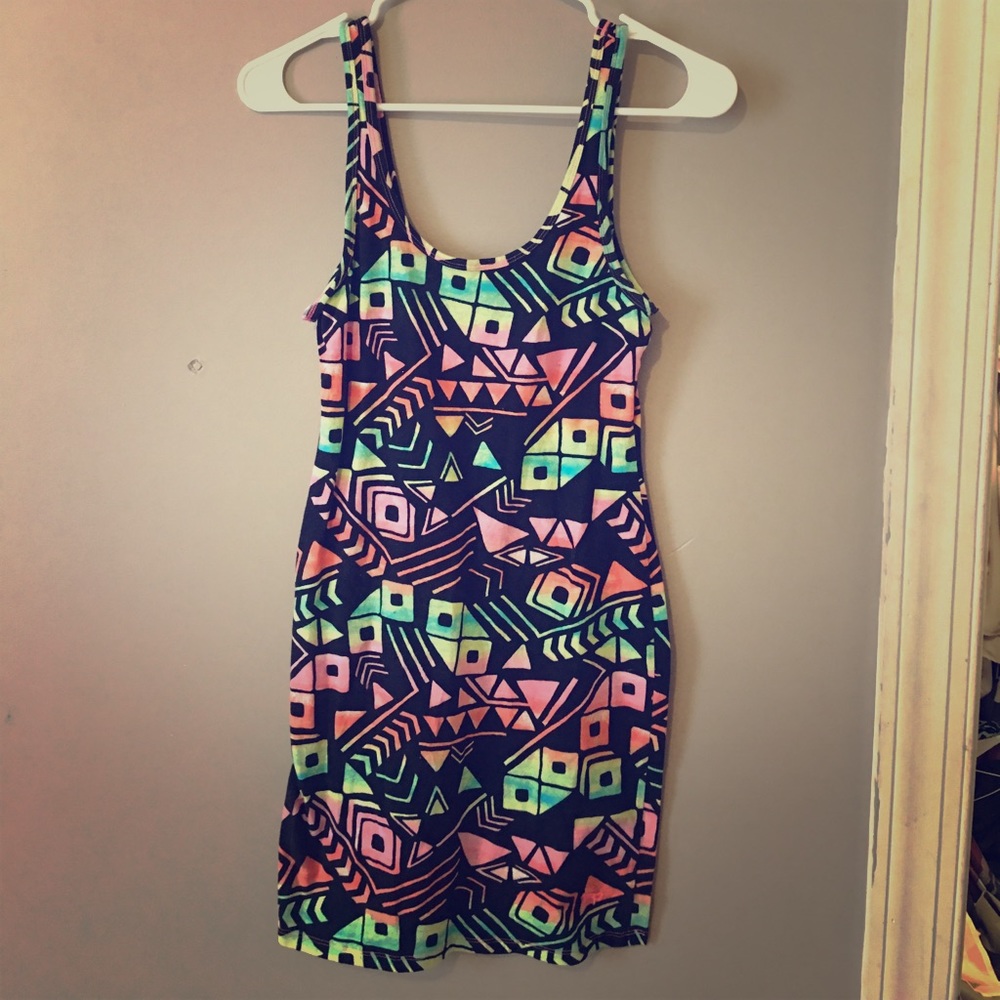 Victoria Secrets PINK neon patterned dress