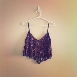 Flowy tribal crop top