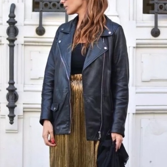 oversized biker jacket zara
