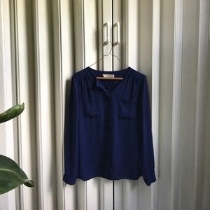 LOFT Sz S Royal Blue Blouse