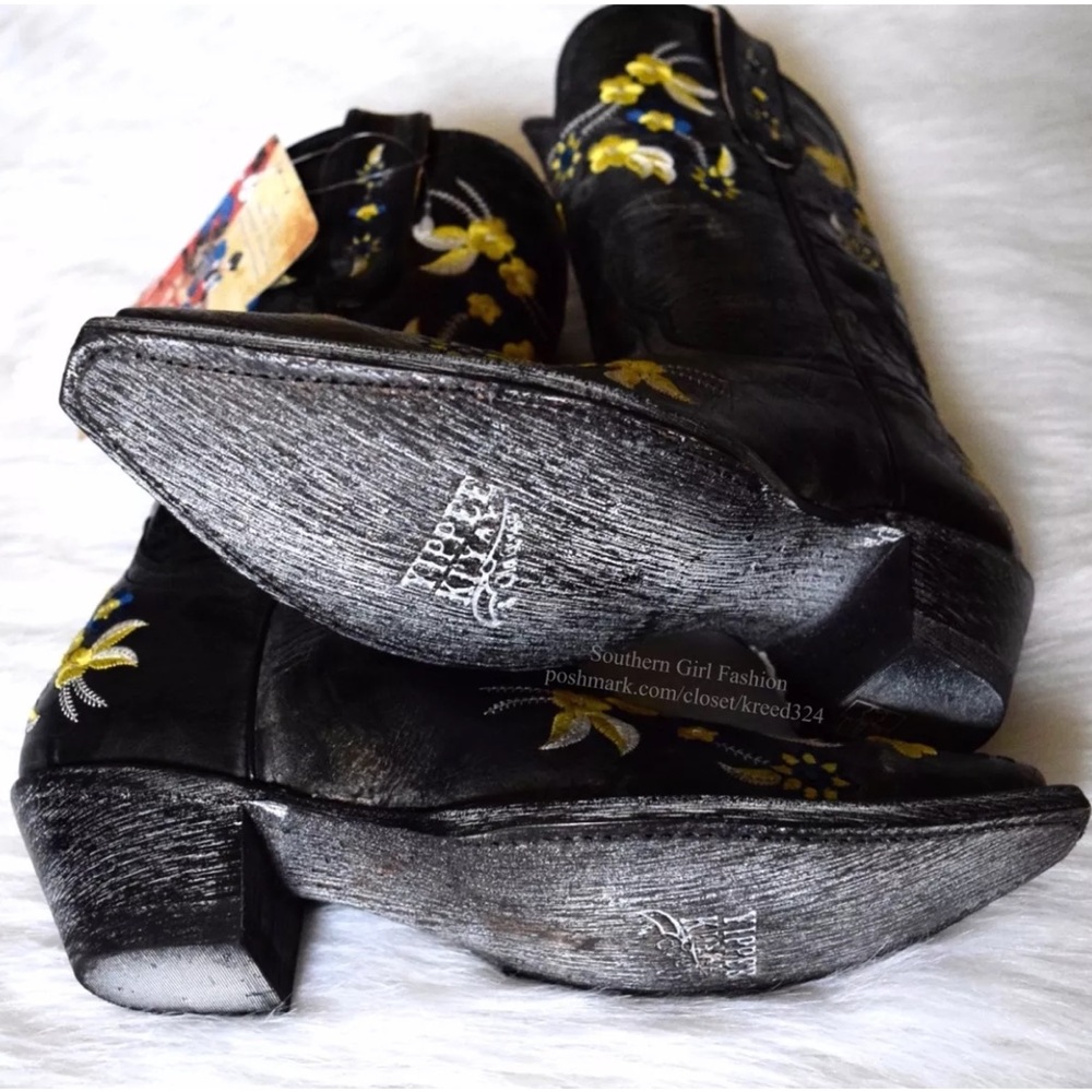 OLD GRINGO Leather Booties Intricate Western Shoes - Picture 5 of 6