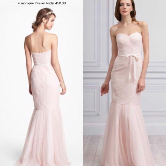 ❤️SALE❤️ IVORY IN COLOR Monique Lhuillier gown. 10 - Picture 2 of 8