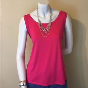 Bright Pink Scoop Neck Tank