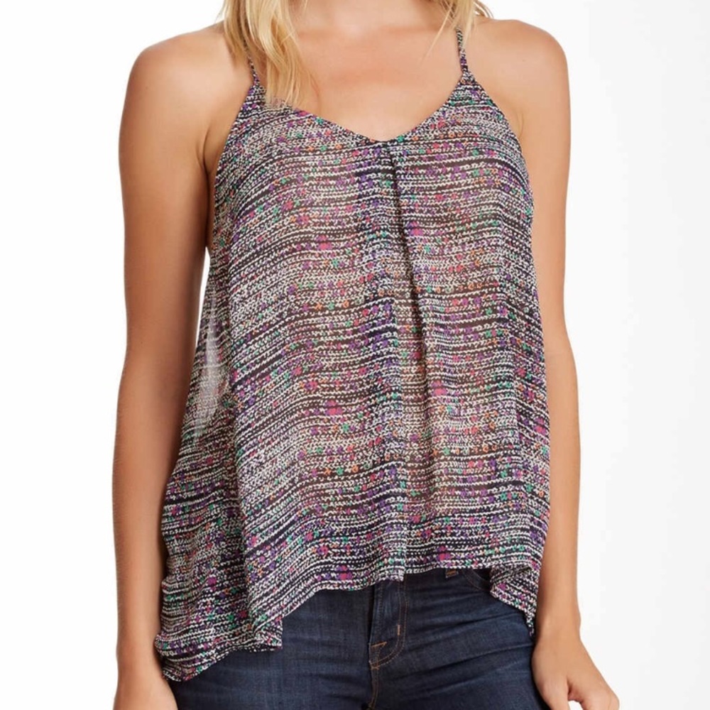 ➳ Sheer Printed Flowy Tank