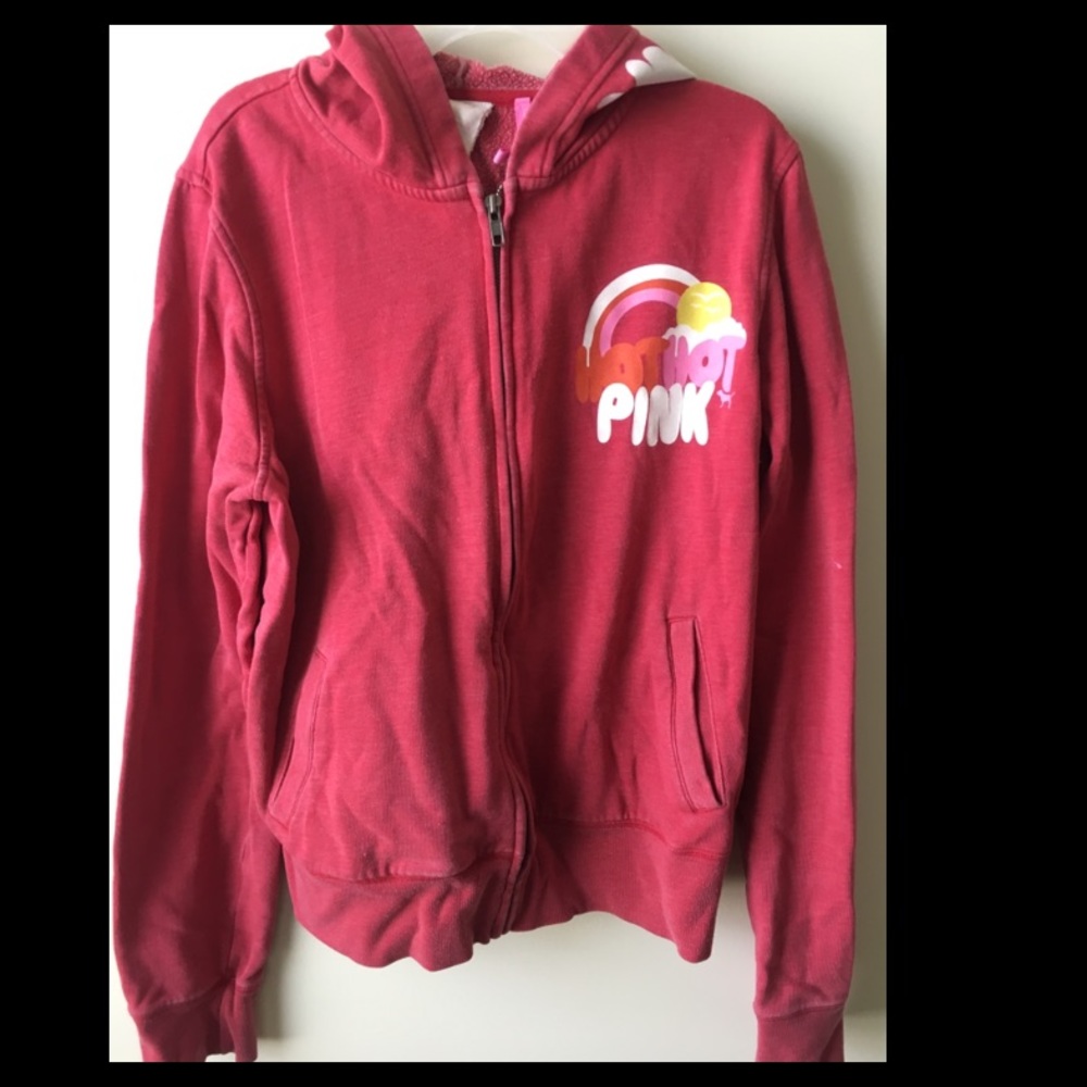 Size Large Victoria's Secret Pink Zip Up Hoodie