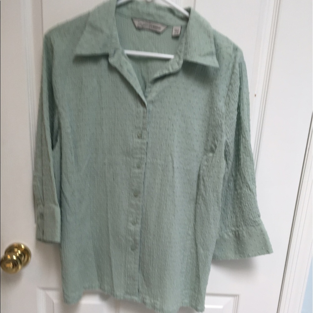 Avenue 99% cotton 3/4 sleeve blouse