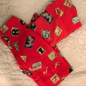 LulaRoe OS Alphabet Leggings