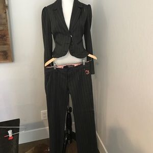 Guess Jeans, Gray with pink pinstripes pant suit