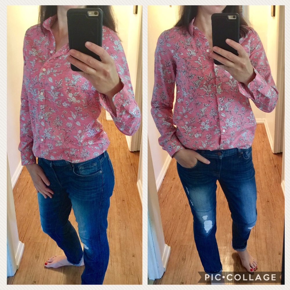 BNWT Lightweight Cotton Boyfriend Fit Shirt