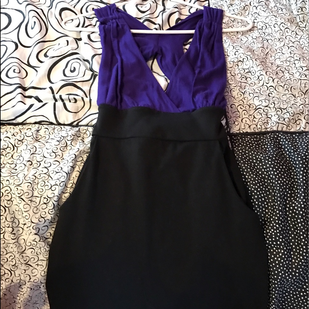 Purple and black dress