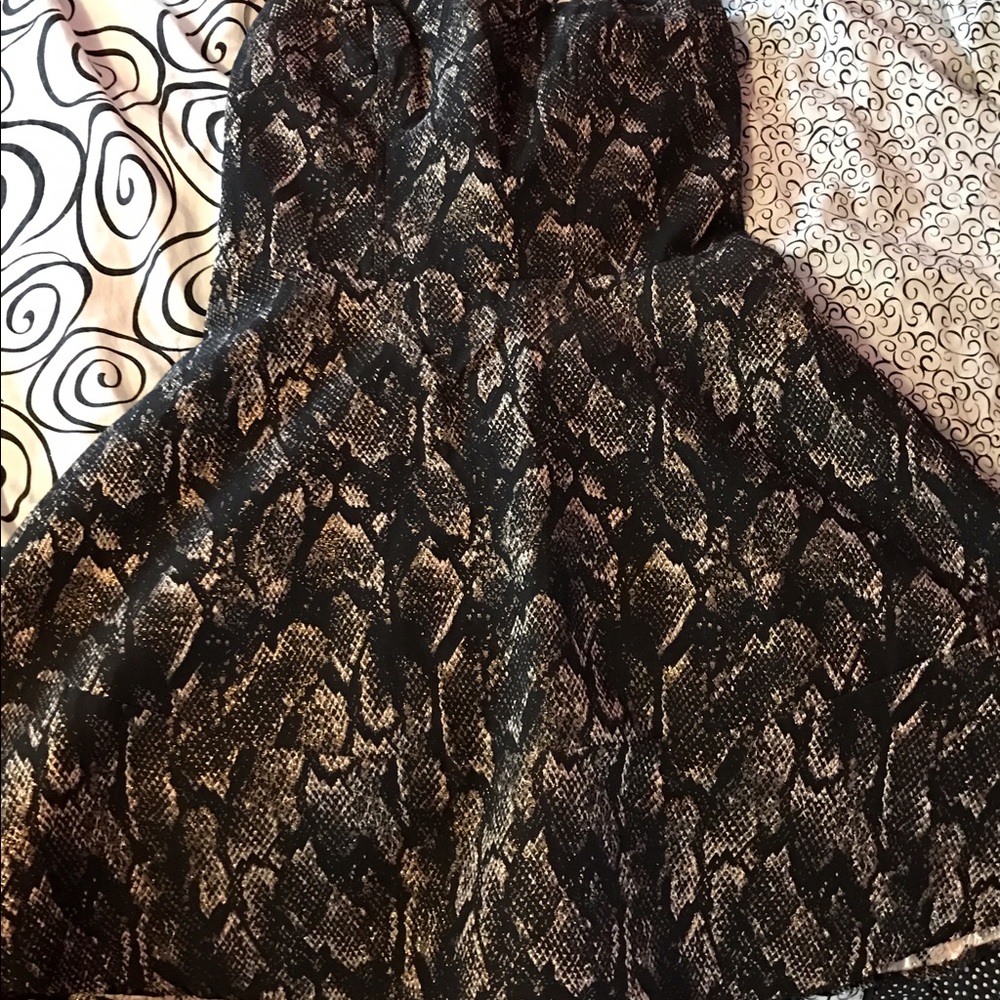 Black and gold dress
