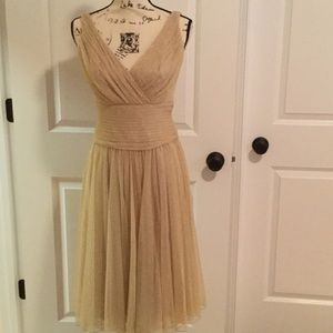 Tadashi sparkly gold gorgeous evening dress