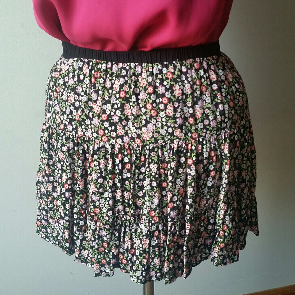 Floral Mini Skirt