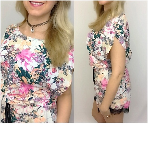 Sweet Sexy Flirty Floral Lace Romper S/M - Picture 3 of 8