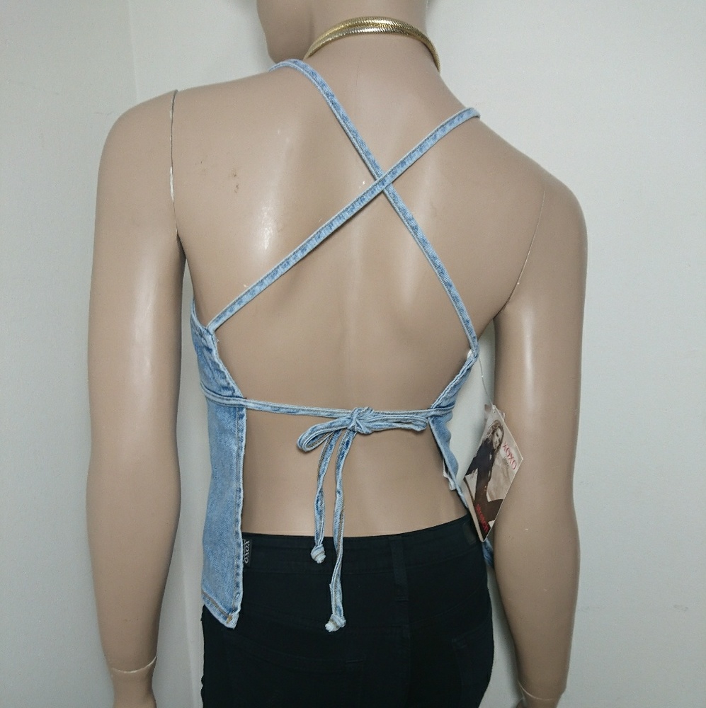 90s Denim Backless Top