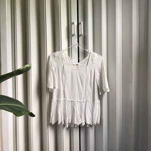 Free People Damaged Blouse Sz XS