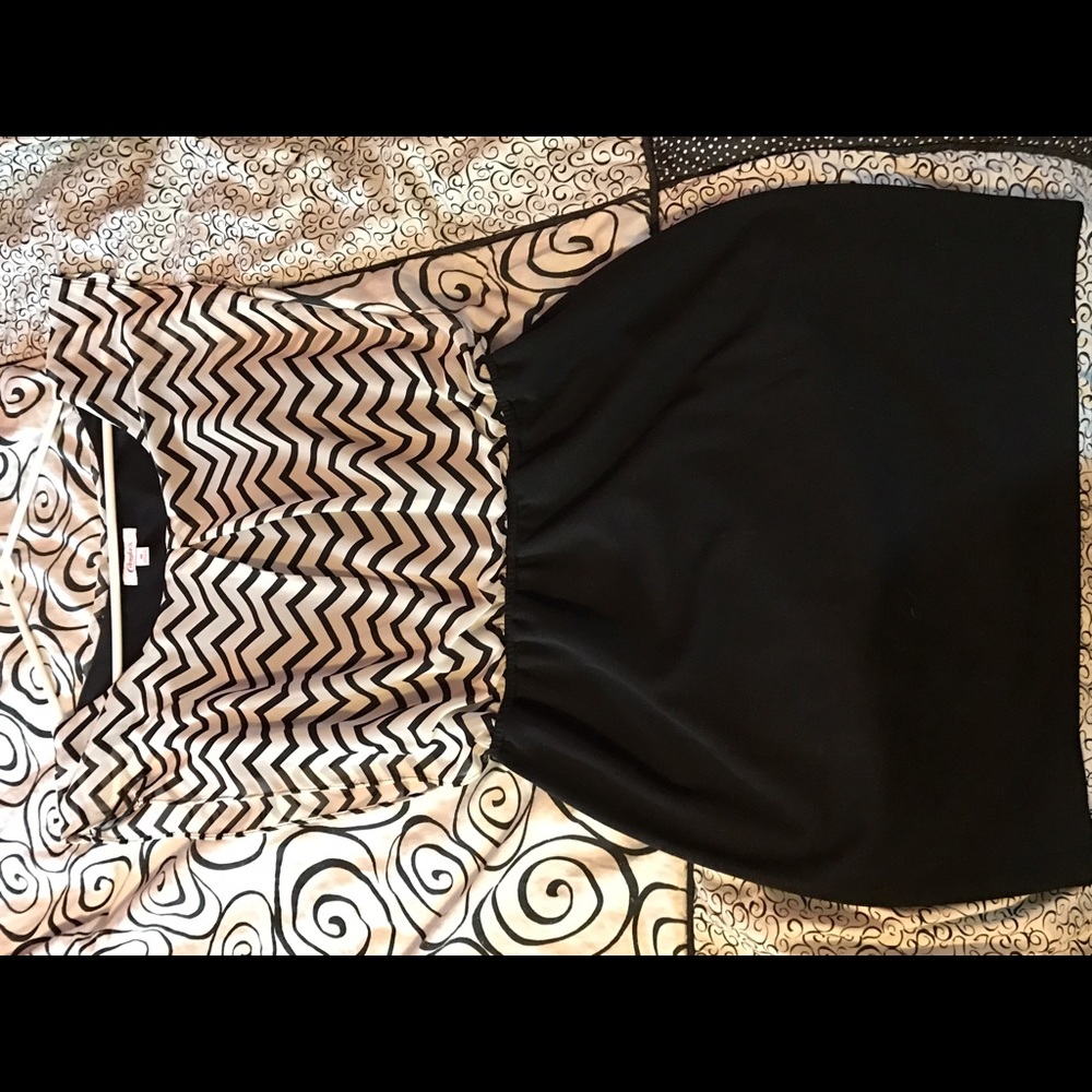 Black and white dress