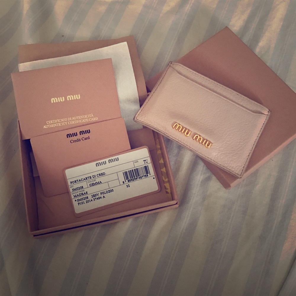 Miu miu card case wallet