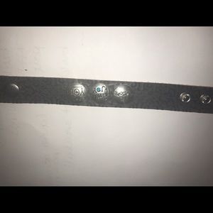 Leather snap bracelet