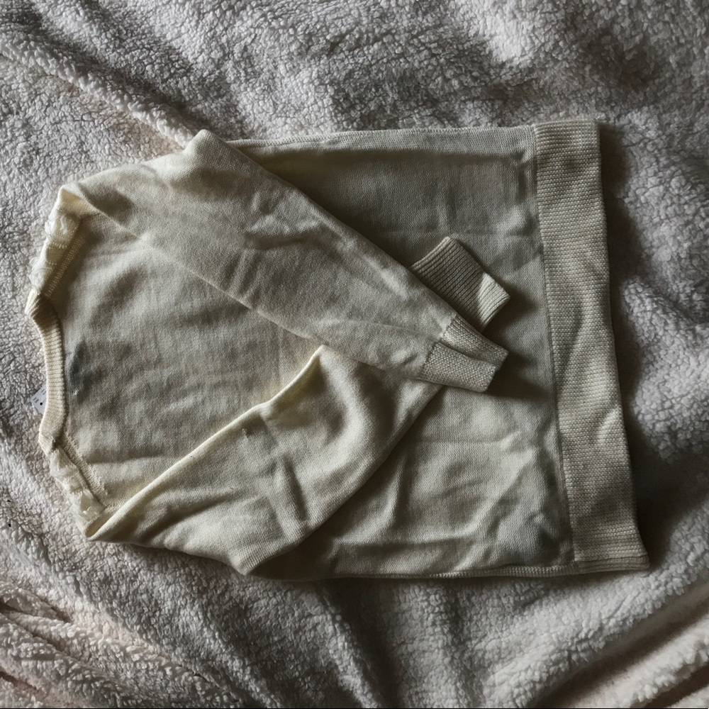 NWT J.Crew Cable Crewneck Sweater with Fringe - Picture 5 of 5