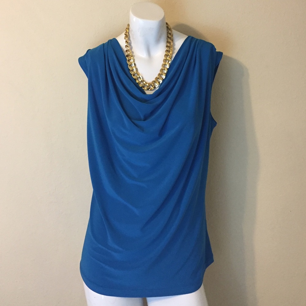 Sleeveless Drape Blouse