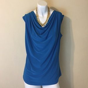 Sleeveless Drape Blouse
