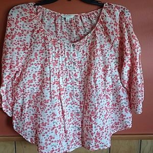 Sonoma tunic shirt with bird pattern