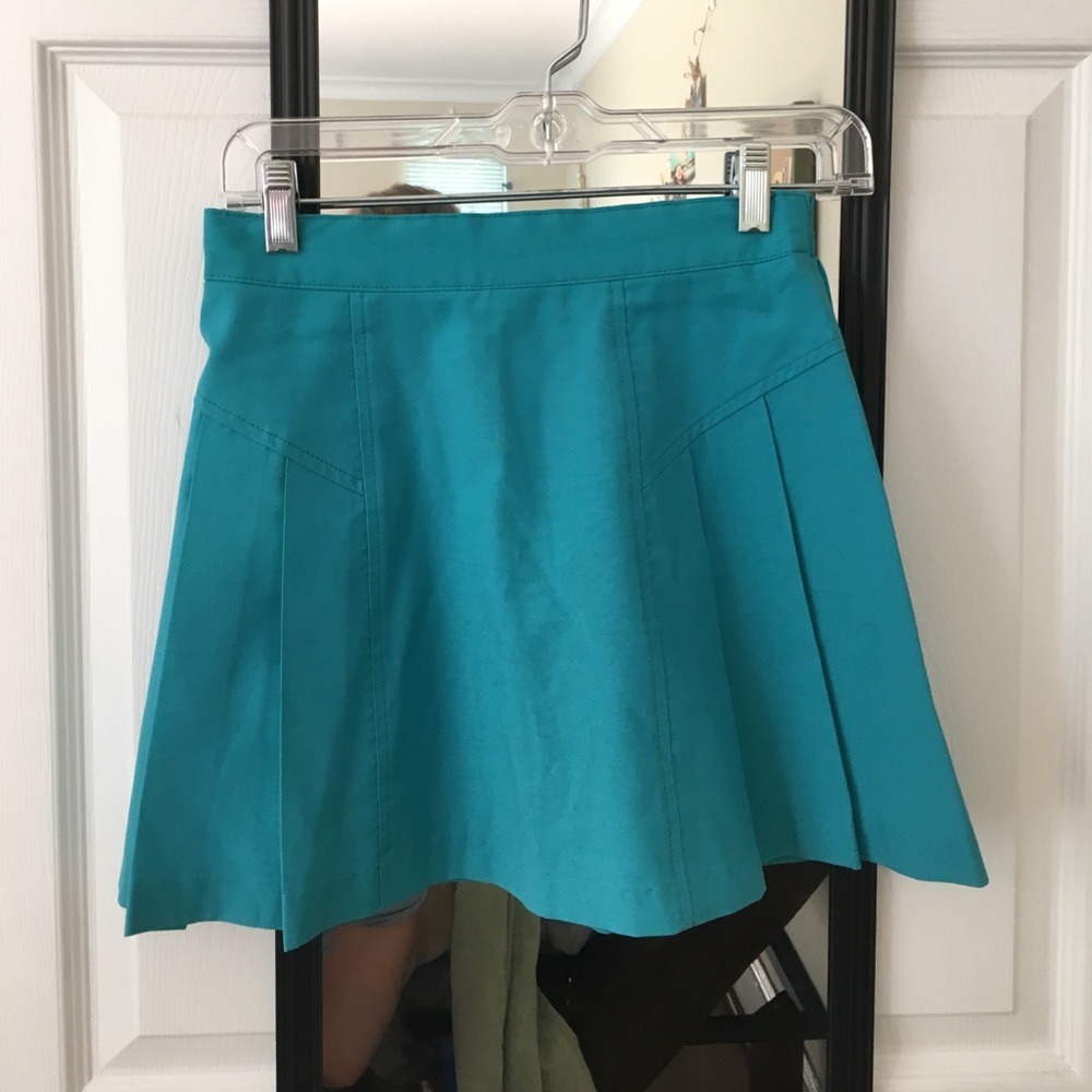Vintage turquoise blue mini skirt