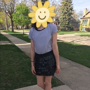 Kids Black Faux Leather Skirt Size Medium