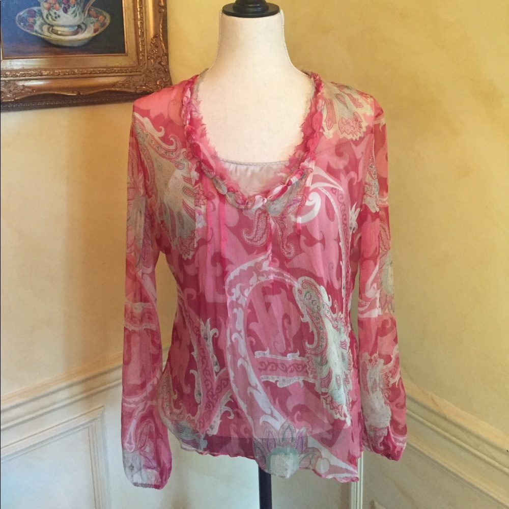 Blouse with silk tank