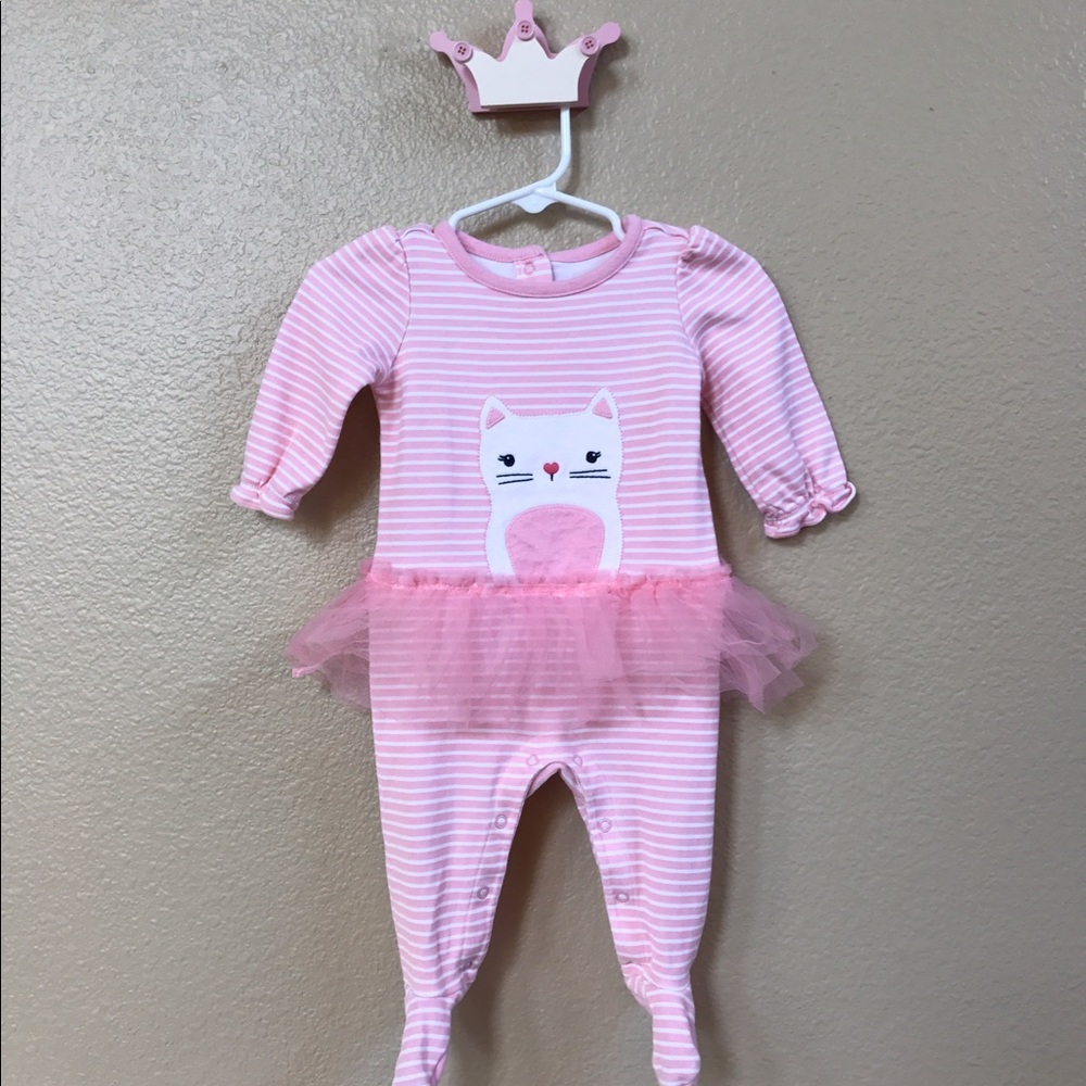 Gymboree cat pajamas with attached tutu.