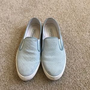 Topshop baby blue slip ons